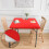 Stretch Square Tablecloth 86 x 86 cm Polyester Red 5