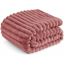 Gestreepte flanellen fleece deken 60x80 inch