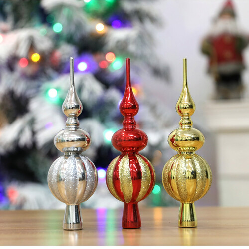 Vintage Plastic Christmas Tree Topper Ball 2