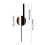 Applique murale moderne à piles, noire, orientable à 360, 3