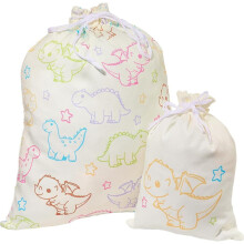 Sacs cadeaux à cordon dinosaure – Pochettes en tissu réutilisables