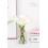 White Artificial Calla Lilies in Glass Vase, 7-Piece 5