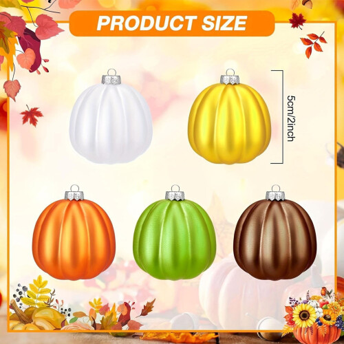 16-Piece Pumpkin Hanging Ornaments for Small Trees 2