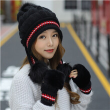 Mongolian Trapper Hat, Windproof & Snowproof Knitted Ear Hat with Bobble – Cute Thickened Women's Winter Hat, Compatible with Outdoor Use