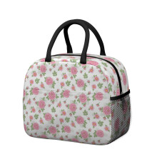 Sac à lunch isotherme à motif floral pour femme – étanche, 27 cm