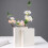 Tom bokformad keramisk vas för blommor 15,5 x 14,3 cm 2