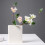 Tom bokformad keramisk vas för blommor 15,5 x 14,3 cm 3