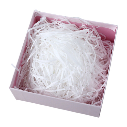Crinkle Cut Paper Shred – Vit presentförpackningsfyllning 100g 2