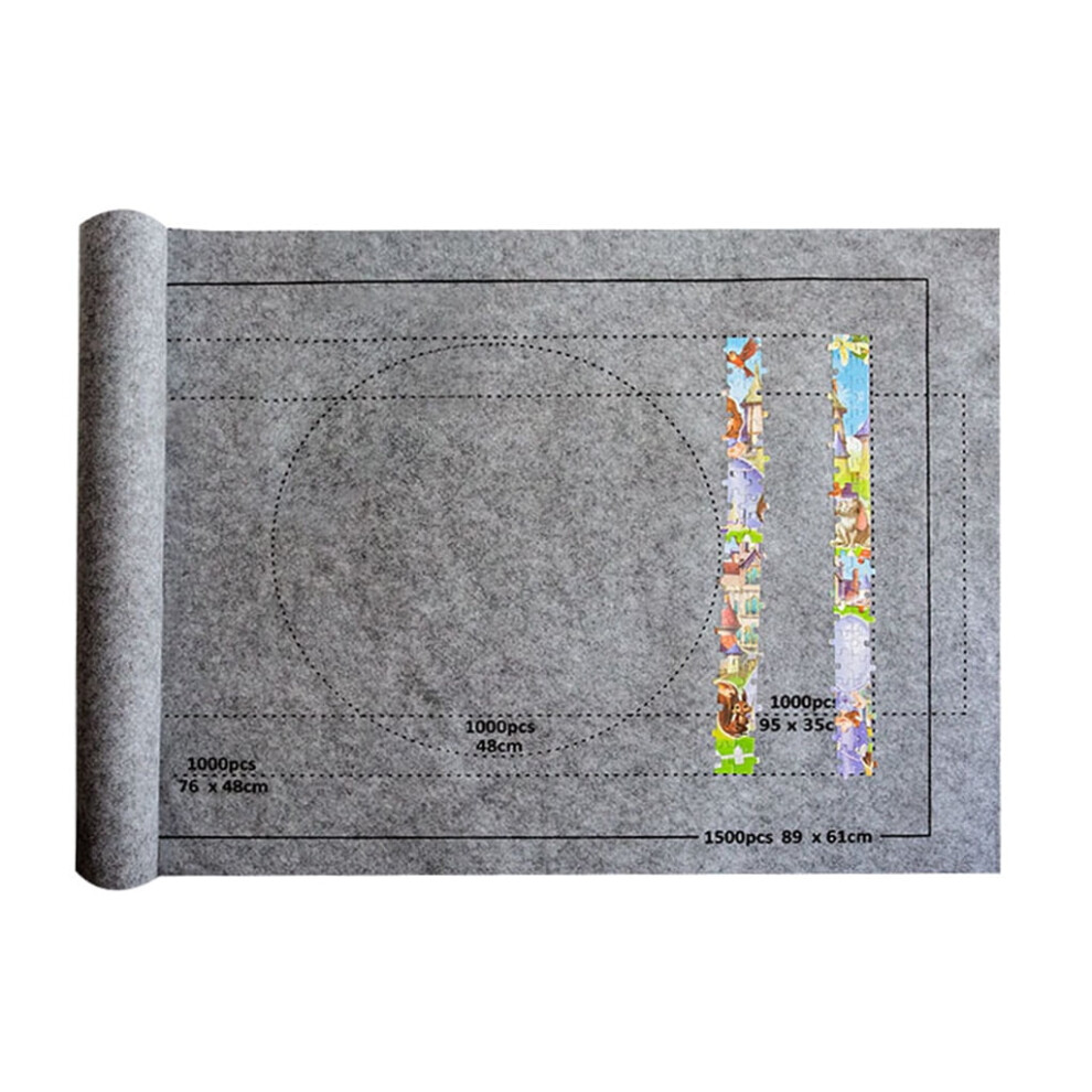 Jigsaw Puzzle Felt Mat Roll Up for Play Blanket for Up to 1500 Pieces Puzzles Travel-image-OPC-PRDZKGV-NEW