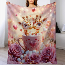 Couverture en flanelle polaire pour la Saint-Valentin 70 x 100 cm