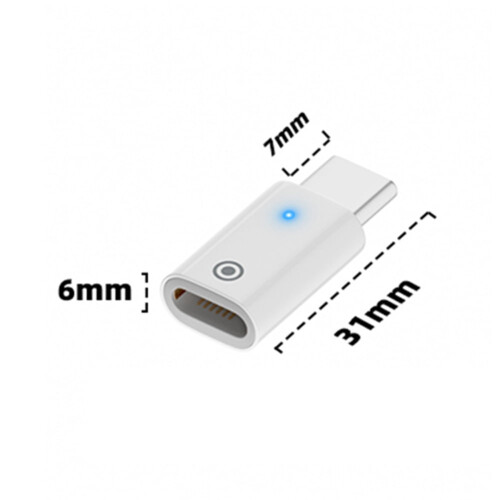 Charging Adapter for Pencil 1st Generation (Lighting to Type-C Straight) 1