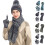 Conjunto de gorro e luvas de inverno feminino Windfall, quentinho e macio, com cachecol e gorro de tricô grosso e folgado. 1