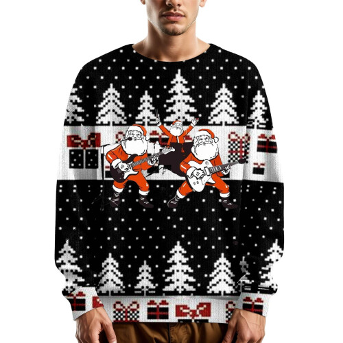 Pull de Noël moche pour homme, doux, chaud et décontracté