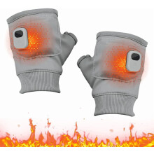 2026 Upgraded Smart Electric Heated Gloves, Rechargeable Fingerless Hand Warmers with Thermostatic Tech for Typing, Office & Winter Work