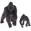 Statuetta realistica di gorilla con cuccioli da 7,6 cm (3 pollici). 7