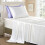 Ensemble de draps en satin pour lit double – 4 pièces en polyester 1
