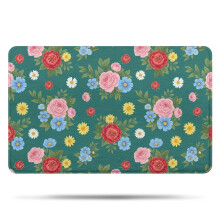 Badezimmerteppich aus Mikrofaser mit Blumenmuster, 51 x 81 cm