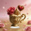 Romantische Teetasse als Valentinstagsdekoration, 15 cm 4
