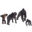 Statuetta realistica di gorilla con cuccioli da 7,6 cm (3 pollici). 5