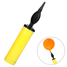 Pompe à ballons manuelle – Souffleur de ballons à double canal pour décorations festives, 5 x 5 x 2,5 cm, jaune