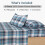Σεντόνια Flannel για δύο άτομα, σετ 4 τεμαχίων – 100% βαμβάκι με διπλή πλέξη, βαθιές 3