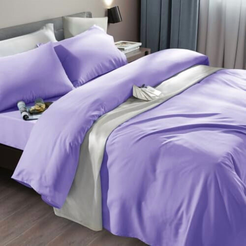 Ensemble de draps en microfibre pour lit Queen, 6 pièces, poches profondes