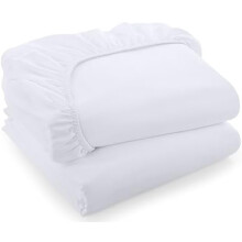 Draps-housses pleine grandeur, paquet de 2, en microfibre brossée, 38 cm (15 po)