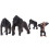 Statuetta realistica di gorilla con cuccioli da 7,6 cm (3 pollici). 6