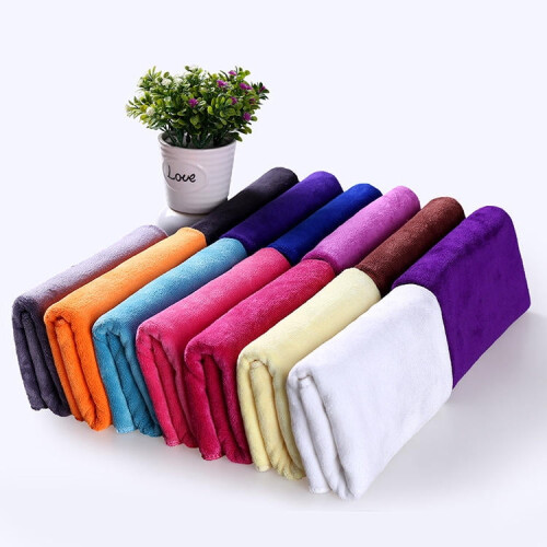 Serviette de bain en polyester rouge pastèque (1 pièce) 1