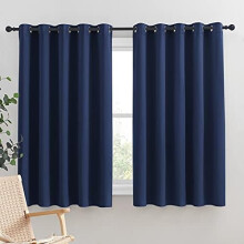 Blackout Curtains with Silver Grommets 34x60 in (Pair)