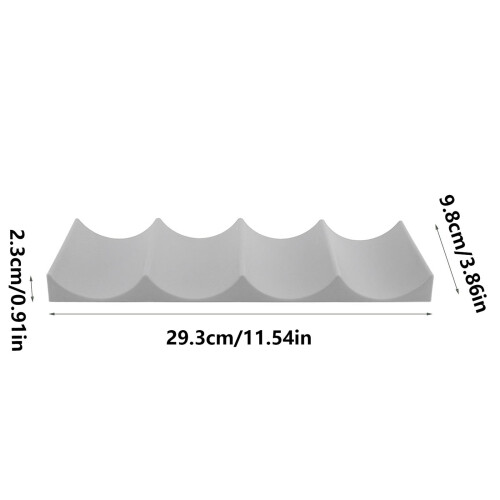 11.54in Plastic Wine Rack - Stackable & Stable for Home & Kitchen Storage Dark Gray 2