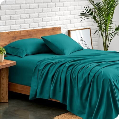 Queen Sheet Set – Ultra-Soft Double-Brushed Microfiber, 1