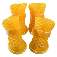 Conjunto de 4 Botas Respiráveis de Malha para Cães, Ideais para o Verão, Calçadas Quentes, com Sola Antiderrapante e Protetor de Patas para Cães
