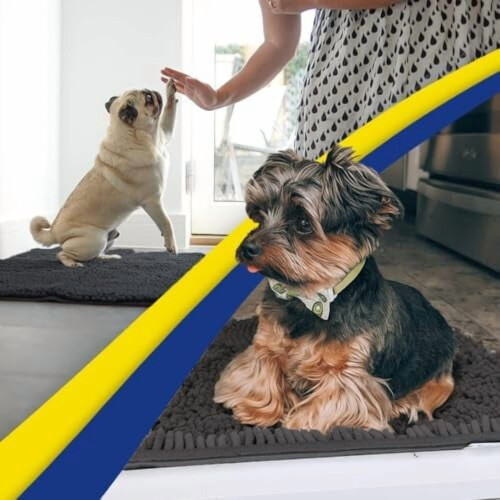 Mikrofaser-Chenille-Fußmatte, 45,7 x 71,1 cm, Anthrazit