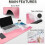 Σετ Mouse Pad πληκτρολογίου Pink Sand Beach 4 σε 1 (35,4x15,7") + στηρίγματα καρπού + βάση στήριξης, 7