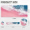 Σετ Mouse Pad πληκτρολογίου Pink Sand Beach 4 σε 1 (35,4x15,7") + στηρίγματα καρπού + βάση στήριξης, 3