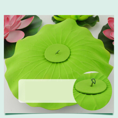 Floating Lotus Flower with Lily Pad 27cm Blue 2