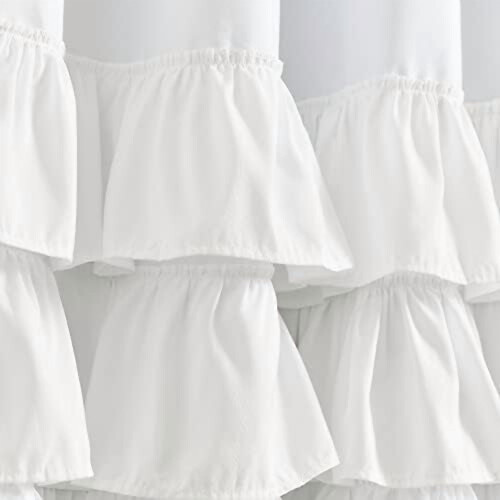 Κουρτίνα παραθύρου Allison Ruffle 100% συσκότισης μονόχρωμη 40" Π x 84" Μ Λευκή - Λευκές 2