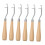 Worgeous6PCS Εργαλεία πλεξίματος για μαλλιά και χαλιά Σετ βελονών με γάντζο για ύφανση, 6