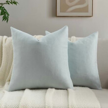 Fundas de almohada de chenilla de doble cara, 66 x 66 cm, juego de 2