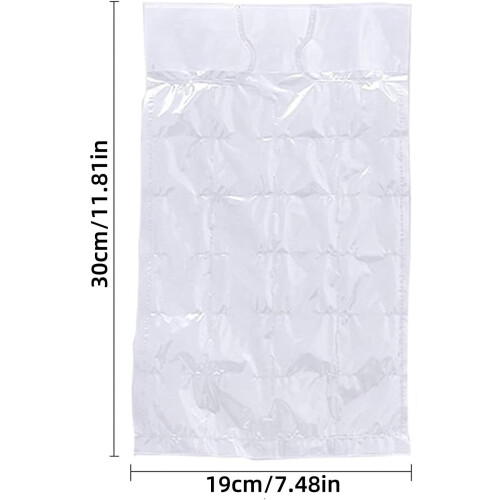 100pcs Disposable Ice Cube Bags, Stackable & Self-Seal, Compatible with Home Freezers, Transparent 1