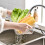 ACDANC2Pcs Small Dish Drying Rack,Dish Drainer,Dish Strainers for Kitchen Counter,Green&White 5