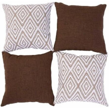 Geometriska örngott, set med 4, 45x45 cm, polyester