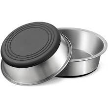 Ruostumattomasta teräksestä valmistettu koiran ruokakuppisetti, 2 kpl, ruostumaton, liukumaton pohja, BPA-vapaa, 95 ml:n ruoka- ja vesikupit