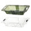 ACDANC2Pcs Small Dish Drying Rack,Dish Drainer,Dish Strainers for Kitchen Counter,Green&White 1