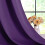 Κουρτίνες συσκότισης Royal Purple 34x60 ίντσες, με ροδέλα, 2 3