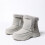 Graue Damen-Winterstiefel, Fleecegefütterte Stiefeletten 5