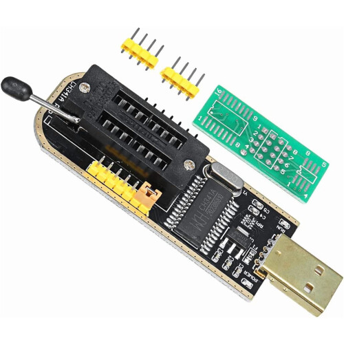 Programátor EEPROM BIOS USB CH341A + SOIC8Clip + 1,8V adaptér + SOIC8adaptér pro 24 25Series Flash 2