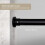 Varão de cortina ajustável e resistente, 120–150 polegadas (305–381 cm), sem necessidade de furar, preto, fixação forte para 3