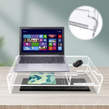 Acryl-Monitorständer, Monitorerhöhung, transparenter Monitorständer, Mehrzweck-Desktop-Organizer